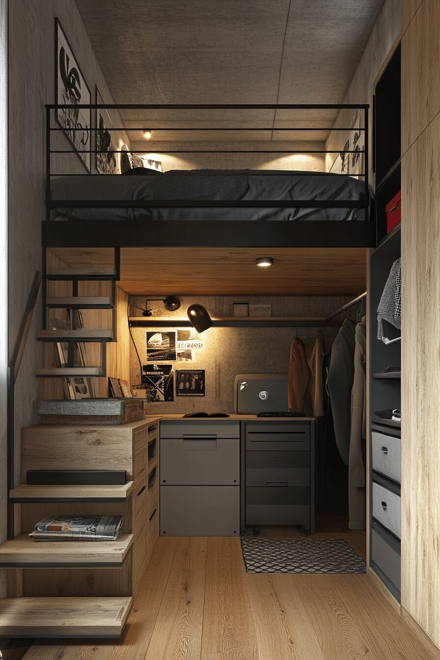 25. Smart Storage Saving Bedroom