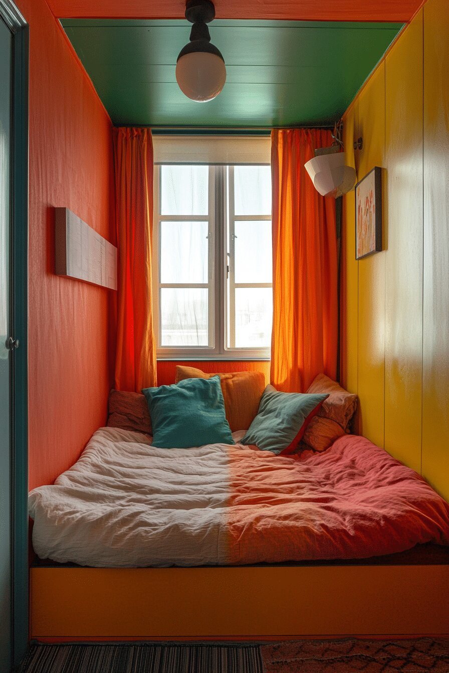 15. Color Block Charm Bedroom