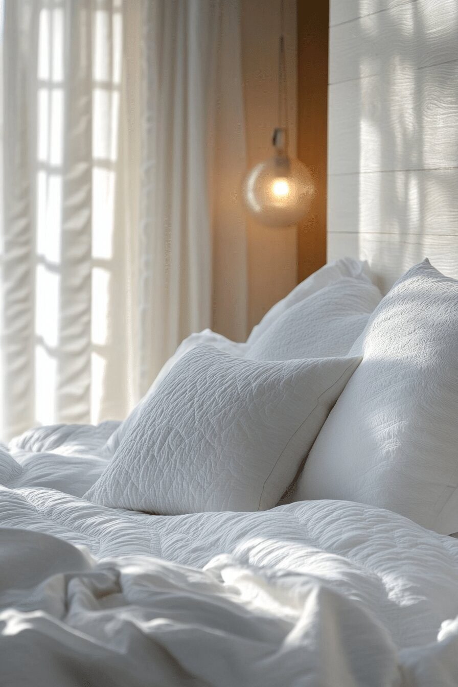 9. Elegant All-White Bedroom