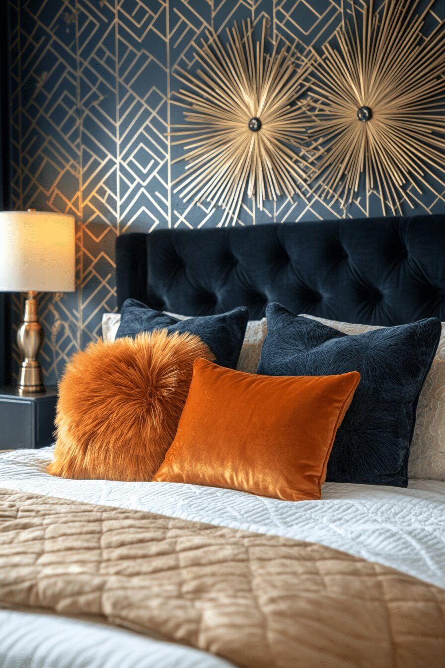 11. Art Deco Flair Bedroom