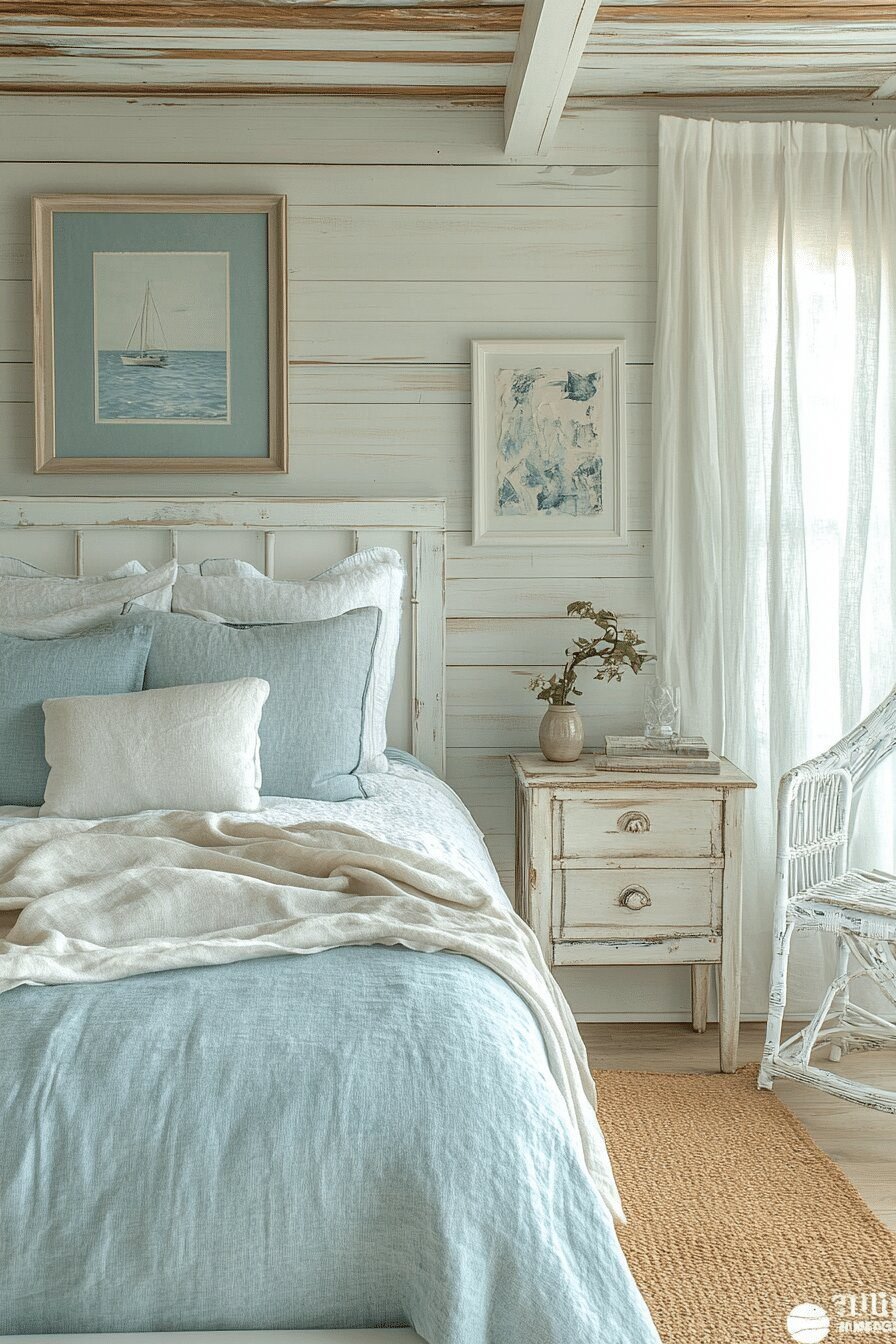 8. Calm Coastal Bedroom Style