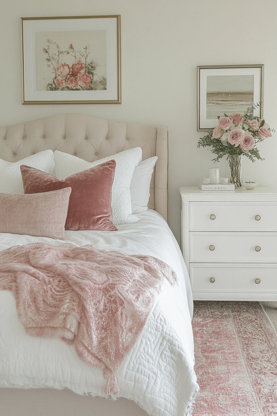 21. Softly Glamorous Bedroom