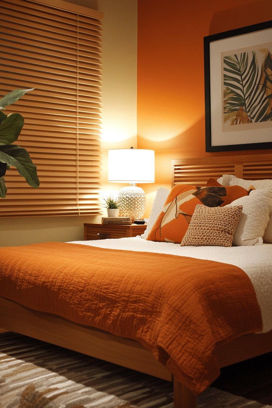 16. Warm-Toned Bedroom Retreat